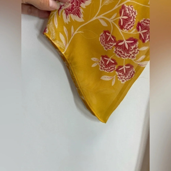 Vince Camuto Coastal Grandma Floral Getaway Chiffon Duster in Amber Sun - Picture 5 of 7